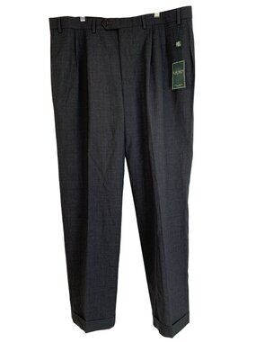 Lauren Ralph Lauren Mens Superfine Stretch Dress Pants 38 x 32 Gray All Season C